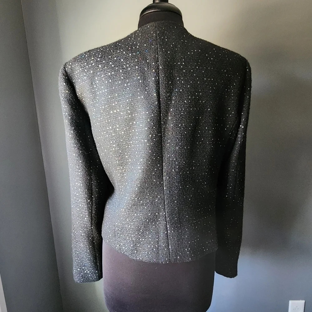 Nine West Sequin Tweed Jacket - Picture 7 of 8